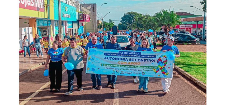Coagru manifesta apoio ao Abril Azul com participação em caminhada de conscientização