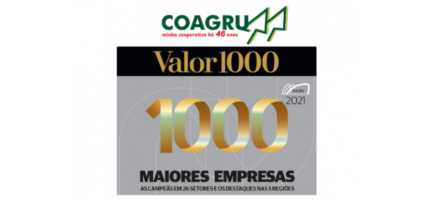 Coagru avança no ranking das mil maiores empresas do país
