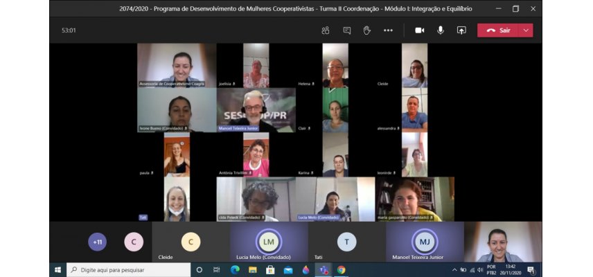 Coordenação do Coopermulher participa de treinamento virtual